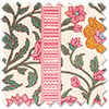 Petal & Block Latika Stripe, Sunset - Roman Blind
